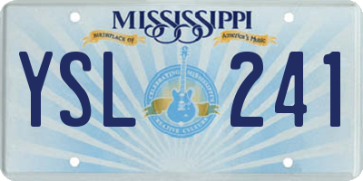 MS license plate YSL241
