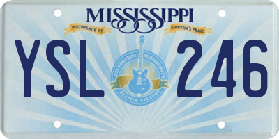MS license plate YSL246