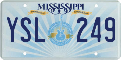 MS license plate YSL249