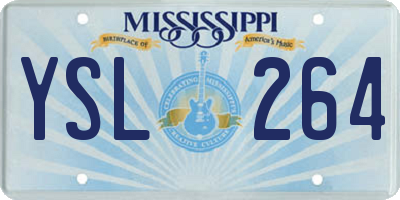 MS license plate YSL264