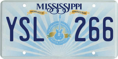 MS license plate YSL266