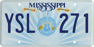 MS license plate YSL271