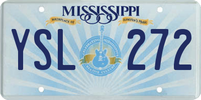 MS license plate YSL272