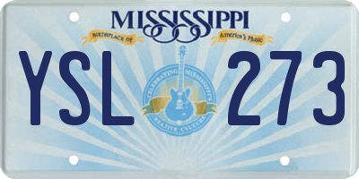 MS license plate YSL273