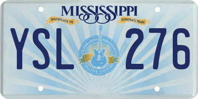 MS license plate YSL276