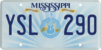 MS license plate YSL290