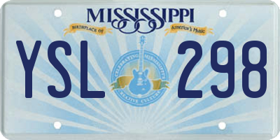 MS license plate YSL298