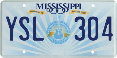 MS license plate YSL304