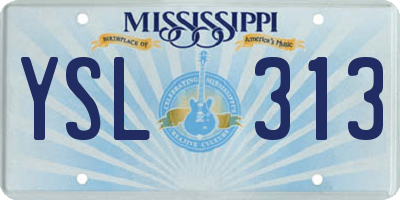 MS license plate YSL313