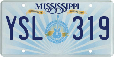 MS license plate YSL319