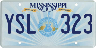 MS license plate YSL323
