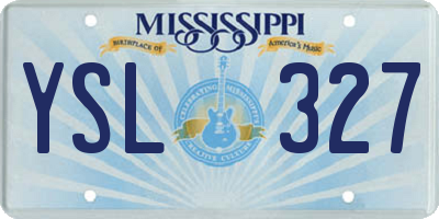 MS license plate YSL327