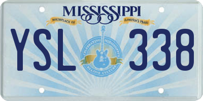 MS license plate YSL338
