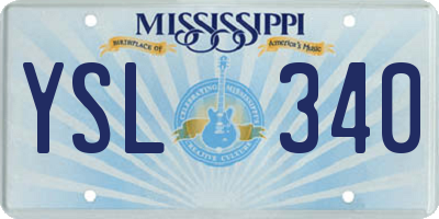 MS license plate YSL340