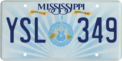 MS license plate YSL349