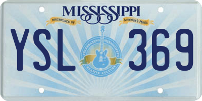 MS license plate YSL369