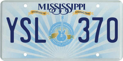 MS license plate YSL370
