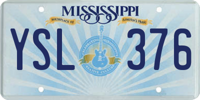 MS license plate YSL376