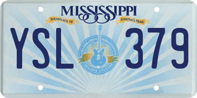 MS license plate YSL379