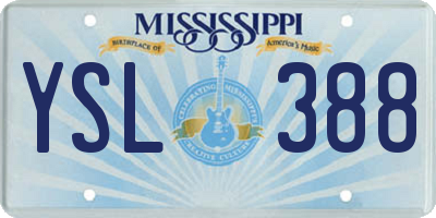 MS license plate YSL388