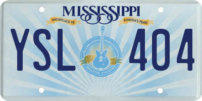 MS license plate YSL404