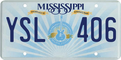 MS license plate YSL406