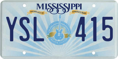 MS license plate YSL415