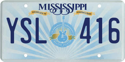 MS license plate YSL416