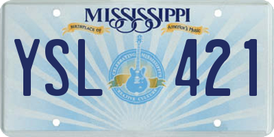 MS license plate YSL421