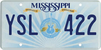 MS license plate YSL422