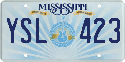 MS license plate YSL423