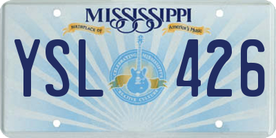 MS license plate YSL426