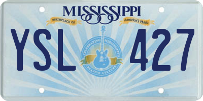 MS license plate YSL427