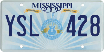 MS license plate YSL428