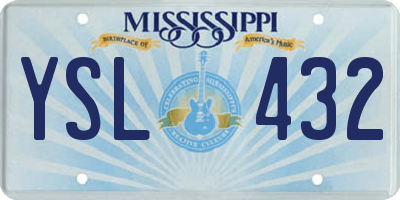 MS license plate YSL432
