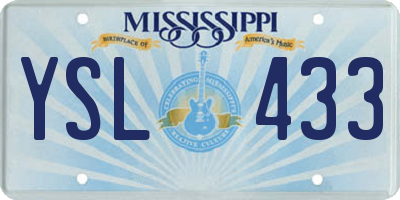 MS license plate YSL433