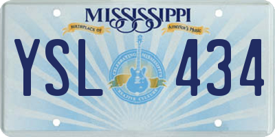MS license plate YSL434