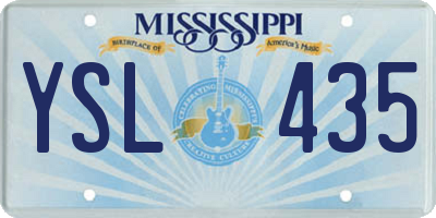 MS license plate YSL435