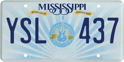 MS license plate YSL437