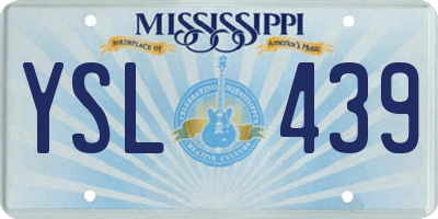 MS license plate YSL439