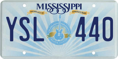 MS license plate YSL440