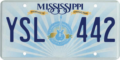 MS license plate YSL442