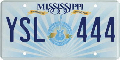 MS license plate YSL444