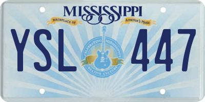 MS license plate YSL447