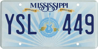 MS license plate YSL449