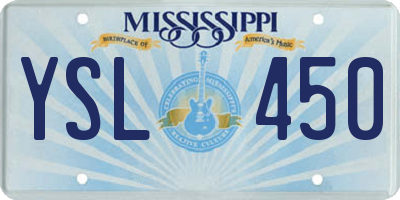 MS license plate YSL450