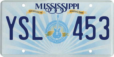 MS license plate YSL453