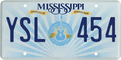 MS license plate YSL454