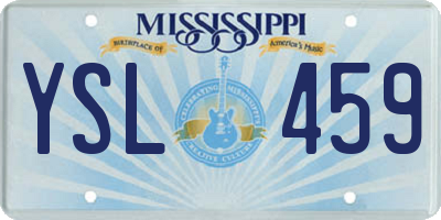 MS license plate YSL459