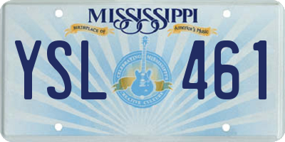 MS license plate YSL461